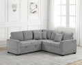 Gray Sectional Sofa with Pull-out Bed